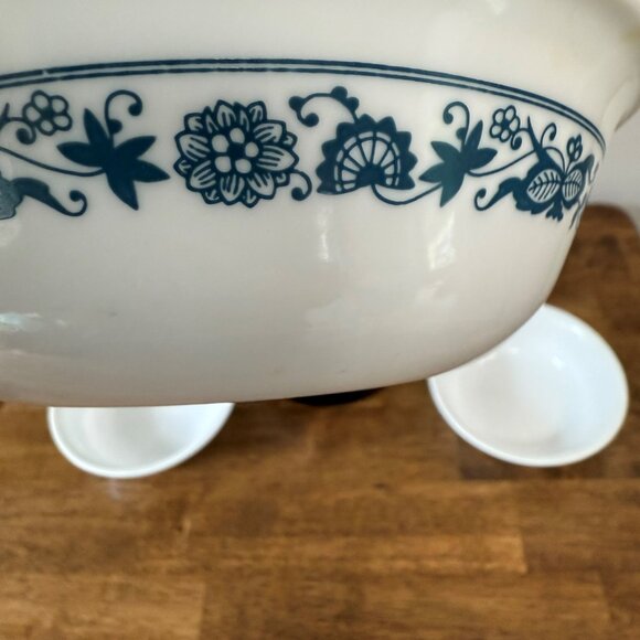 Corelle Old Town Blue Bowls Set of 2 Retro Kitchen Vintage 12 oz Floral USA - Picture 3 of 5